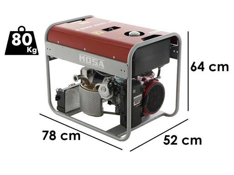 MOSA GE 5000 HBM-L AVR EAS - Groupe &eacute;lectrog&egrave;ne 4.4 KW monophas&eacute; - Bo&icirc;tier ATS inclus