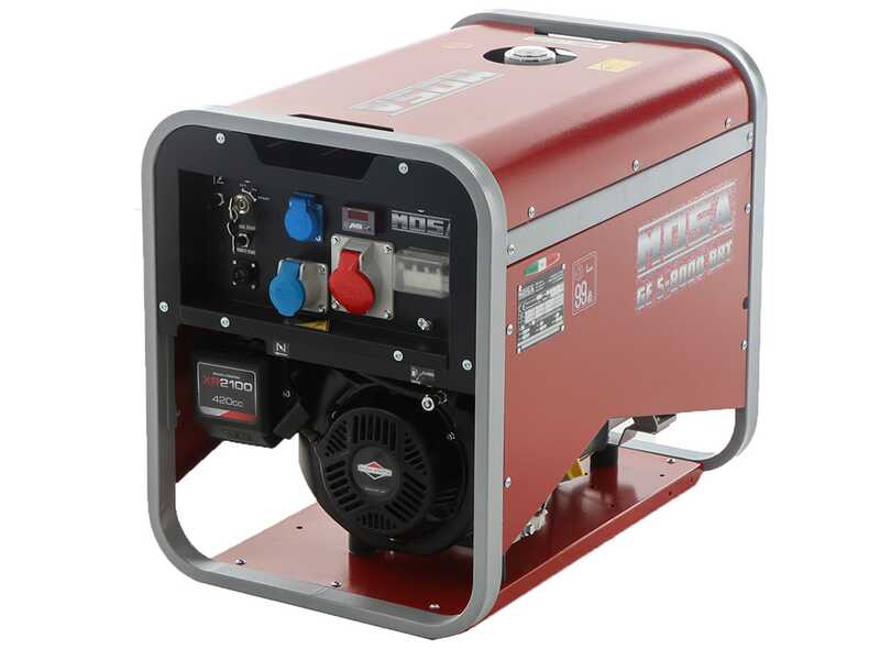 MOSA GE S-8000 BBT AVR EAS - Groupe &eacute;lectrog&egrave;ne &agrave; essence avec AVR 6.4 kW - Continu 5.6 kW Triphas&eacute; + ATS - Moteur B&amp;S XR2100