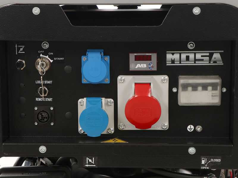 MOSA GE S-8000 BBT AVR EAS - Groupe &eacute;lectrog&egrave;ne &agrave; essence avec AVR 6.4 kW - Continu 5.6 kW Triphas&eacute; + ATS - Moteur B&amp;S XR2100
