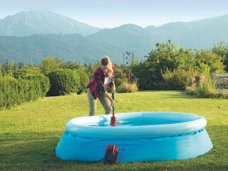 Einhell GE-SP 18 Li - Pompe immerg&eacute;e &agrave; batterie 18V 2,5 Ah