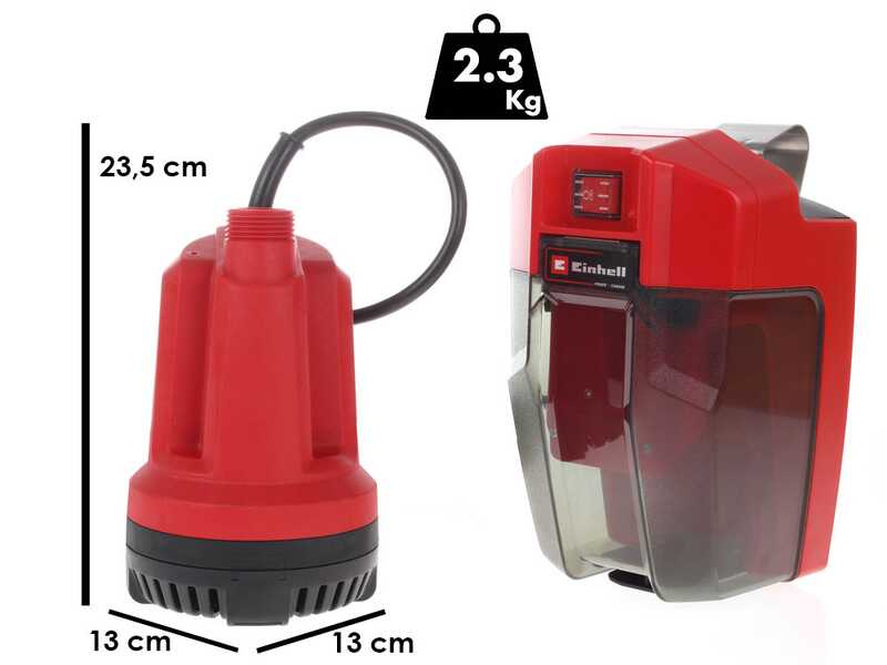 Einhell GE-SP 18 Li - Pompe immerg&eacute;e &agrave; batterie 18V 2,5 Ah