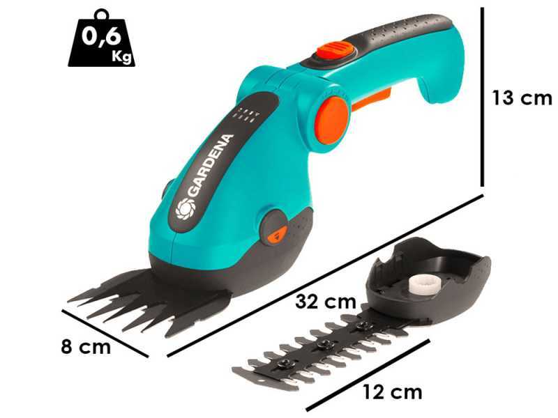 Gardena ComfortCut - Cisaille &agrave; gazon avec batterie int&eacute;gr&eacute;e - 3.6V 3Ah