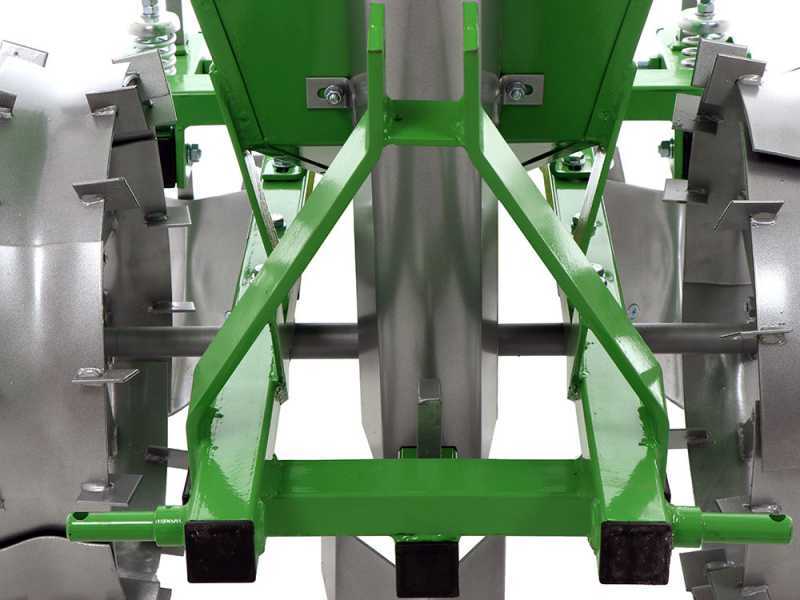 Bomet Gemini - Planteuse de pommes de terre &agrave; une rang&eacute;e - Roues m&eacute;talliques r&eacute;glables