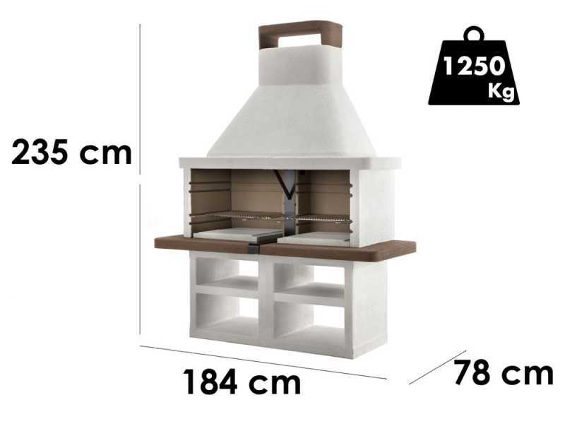 Palazzetti Argos - Barbecue en ma&ccedil;onnerie 3 en 1