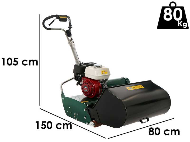 Tondeuse h&eacute;lico&iuml;dale Marina Systems 660H - Honda GX200 - Rouleau en m&eacute;tal - H&eacute;lice 6 lames