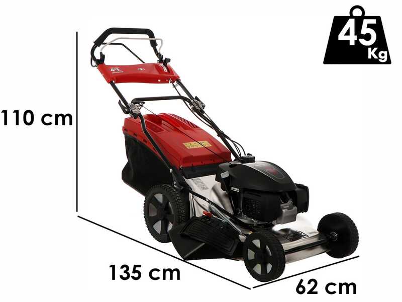 Marina Systems MX 57 3V - Tondeuse &agrave; gazon thermique tract&eacute;e - Moteur honda GCVx 200 - Acier INOX
