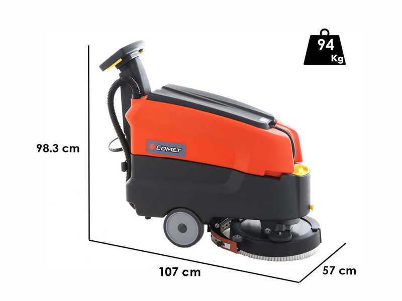 Comet PSW 30 B  - Autolaveuse &agrave; batterie - 3 en 1 : lave, s&egrave;che et aspire