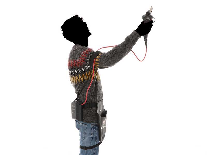 Zanon TIGER SL 38 - S&eacute;cateur &eacute;lectrique de taille sur perche fixe -  50.4V 3.2Ah - 100 cm