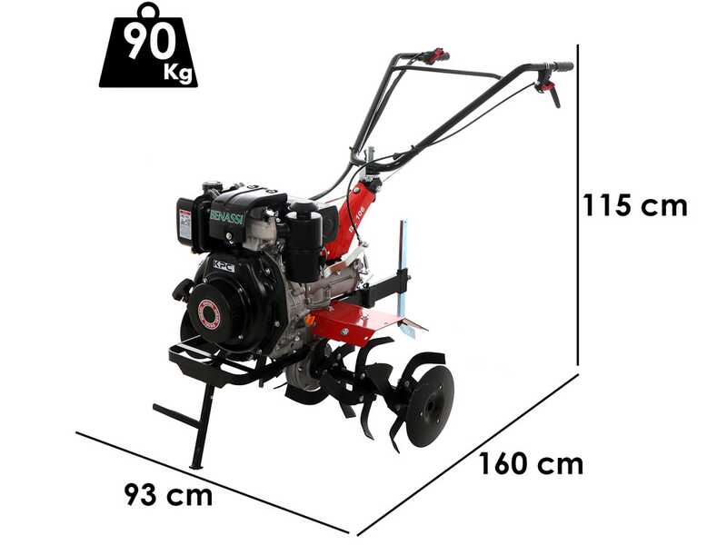 Benassi BL106KD - Motobineuse diesel 7 CV - Moteur KPC KD178FE 269 cm3