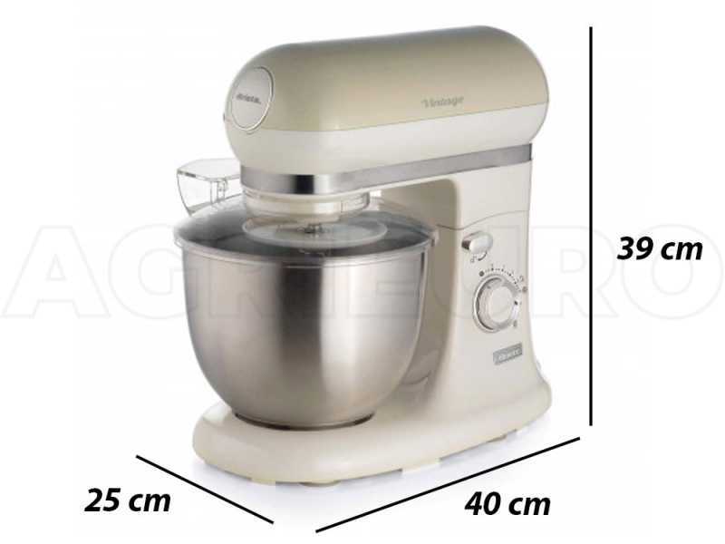 Batteur m&eacute;langeur plan&eacute;taire Ariete Vintage - 7 Vitesses