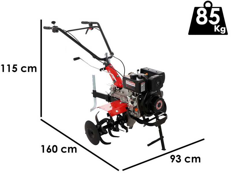 Motobineuse Diesel Benassi BL106KE - Moteur KPC KD170F - fraise de 90 cm