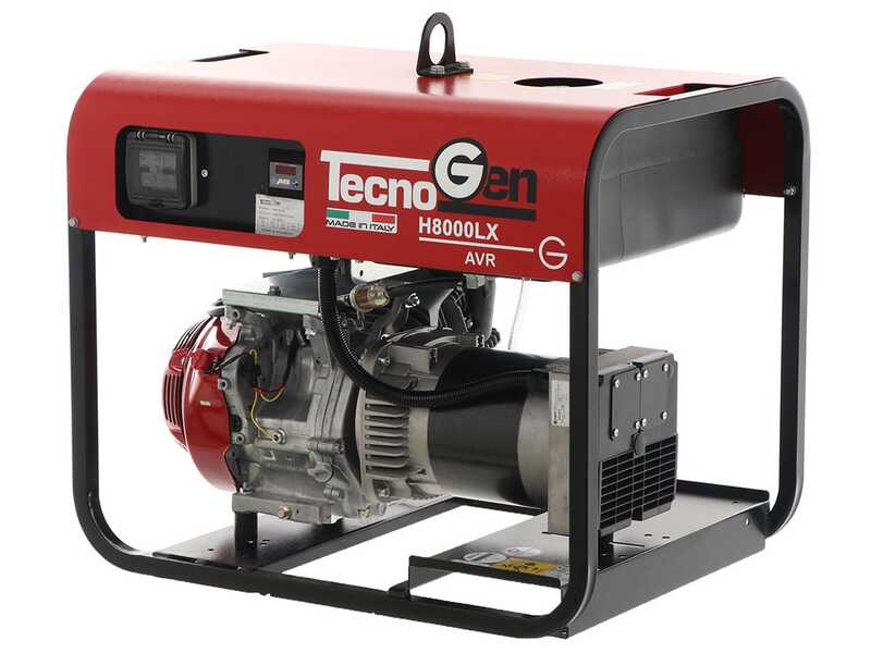 TecnoGen H8000LX - Groupe &eacute;lectrog&egrave;ne 5.8 kW monophas&eacute; &agrave; essence - Moteur Honda GX 390