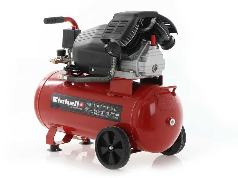 Einhell TC-AC 420/50/10 - Compresseur d'air &eacute;lectrique sur chariot - Moteur 3 CV - 50 L d'air comprim&eacute;