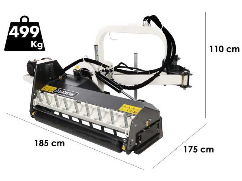 BlackStone BP-LA 135 Hydro - Broyeur d'accotement lat&eacute;ral &agrave; bras pour tracteur - S&eacute;rie m&eacute;dium-lourde