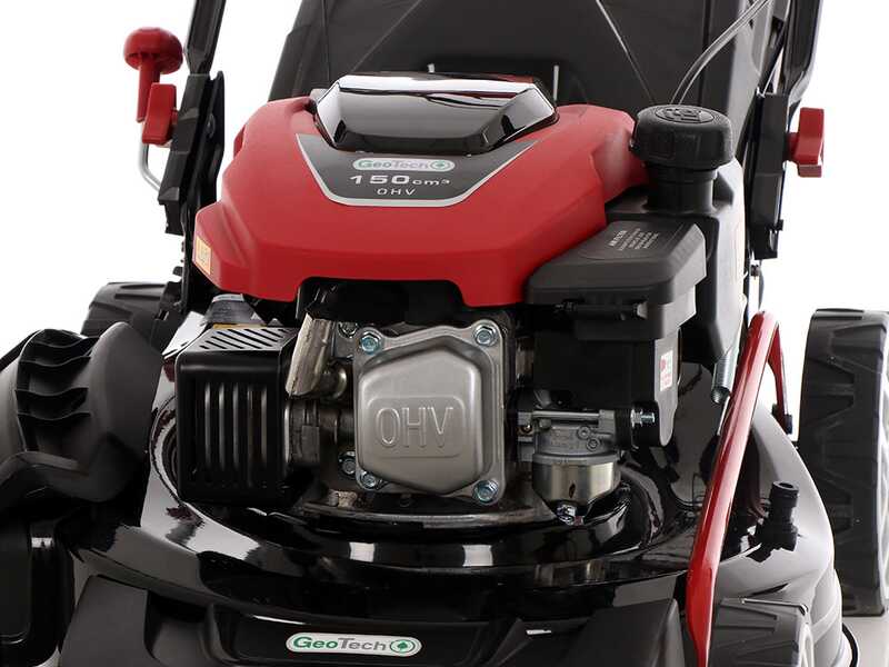 GeoTech S46-150 BMSG - Tondeuse &agrave; gazon thermique autotract&eacute;e - 4 en 1 - Coupe 46 cm
