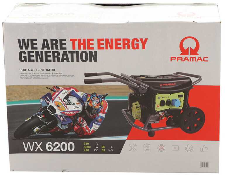 Pramac WX 6200 ES ATS - Groupe &eacute;lectrog&egrave;ne monophas&eacute; 5.8 kW &agrave; essence - Continu 5.3 kW Monophas&eacute;