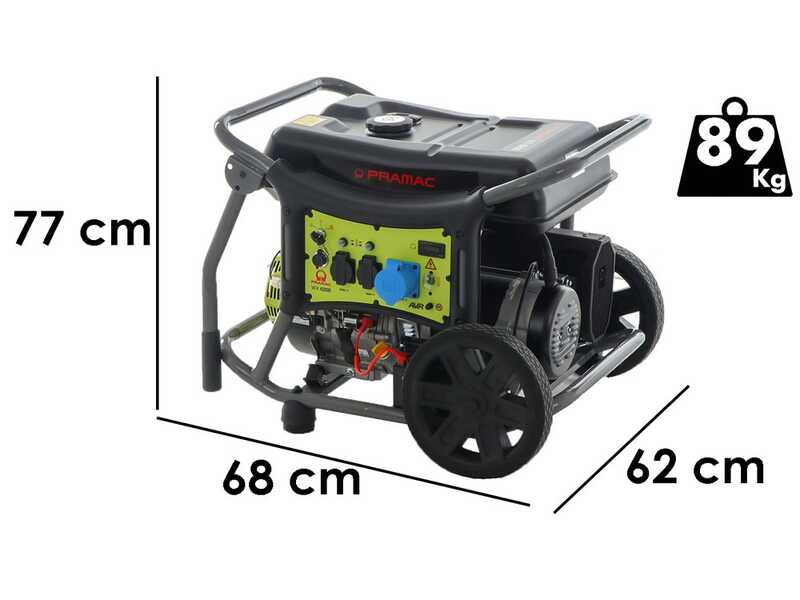 Pramac WX 6200 ES ATS - Groupe &eacute;lectrog&egrave;ne monophas&eacute; 5.8 kW &agrave; essence - Continu 5.3 kW Monophas&eacute;