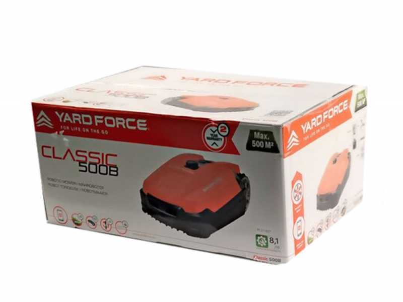 Yard Force Classic 500B - Robot tondeuse - Bluetooth int&eacute;gr&eacute; - Capteurs anti-collisions