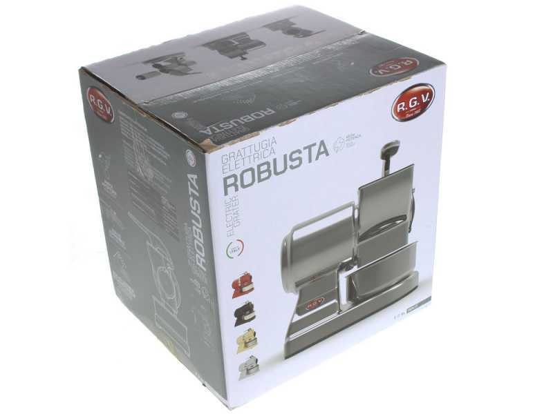 RGV Robusta - R&acirc;pe &agrave; fromage &eacute;lectrique de table Silver - En aluminium - 450W