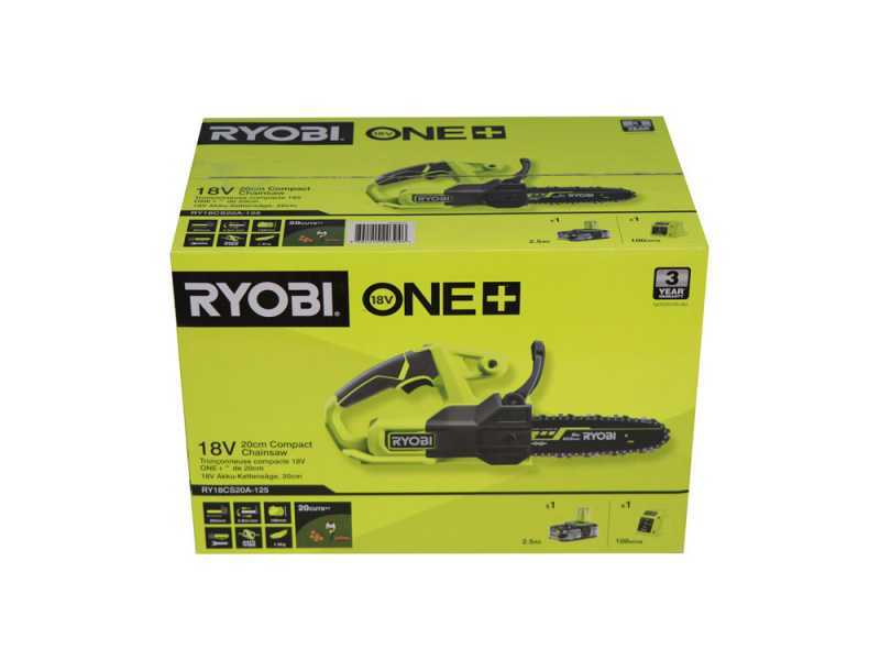 Tronçonneuse élagueuse sur batterie RYOBI Ry18cs20a-0 18 V, guide de 20 cm