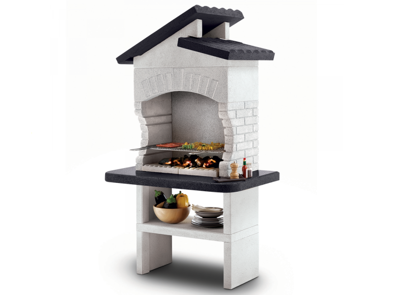 Barbecue vertical à charbon et à bois Ferraboli Vertigo - Grille de 56x35 cm