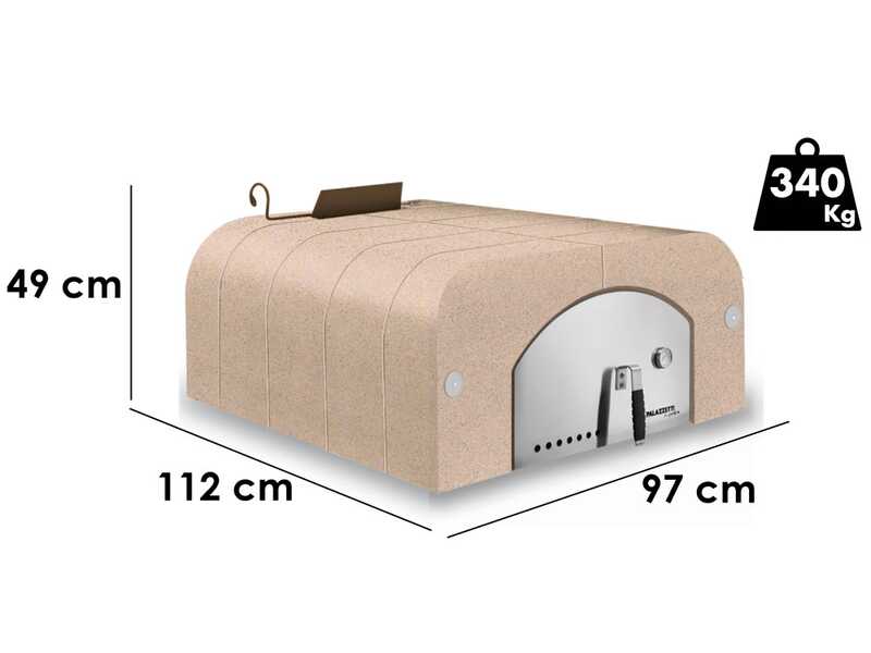 Palazzetti Easy Large - Four &agrave; bois d'ext&eacute;rieur - Avec chambre 77x96 - Capacit&eacute; de cuisson 6 pizzas