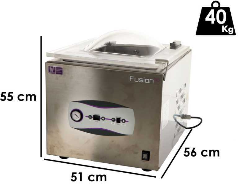 Machine sous-vide &agrave; cloche BesserVacuum FUSION36 - En acier INOX - Barre de soudure de 35 cm