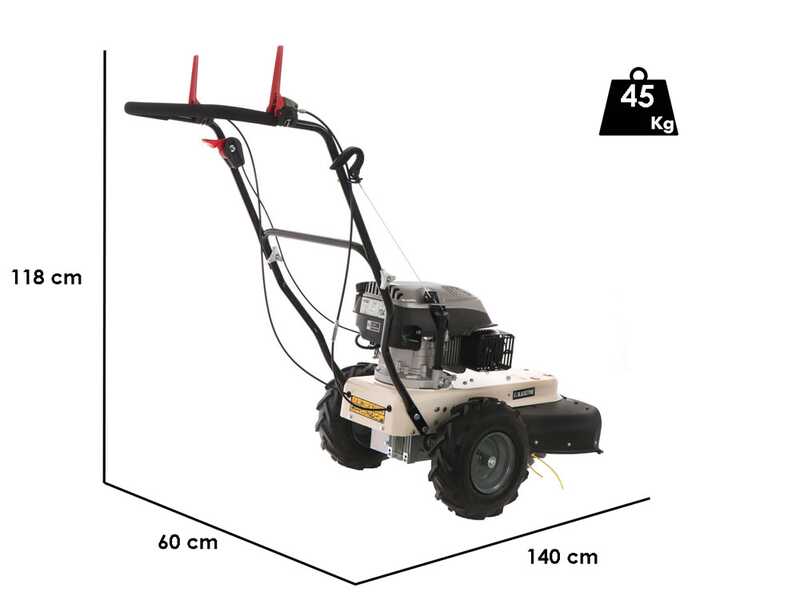 BlackStone WGT 60-173 SP - D&eacute;broussailleuse &agrave; roues &agrave; essence 4 temps autotract&eacute;e
