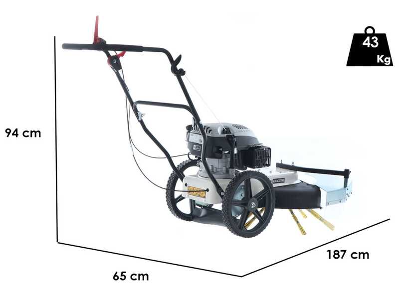 Balayeuse en acier avec moteur thermique &agrave; pouss&eacute;e BlackStone WYT 60-173 - Moteur 173 cm3