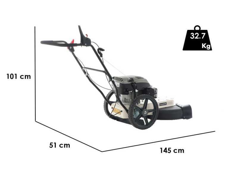 BlackStone WGT 56-173 - D&eacute;broussailleuse &agrave; roues &agrave; essence 4 temps &agrave; pouss&eacute;e manuelle