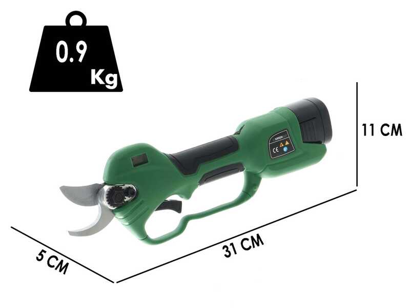 S&eacute;cateur de taille &agrave; batterie GreenBay TopCut 28 - 2 batteries de 16.8V - 2Ah