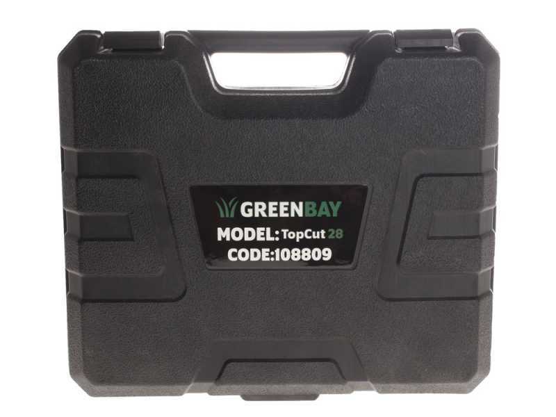 S&eacute;cateur de taille &agrave; batterie GreenBay TopCut 28 - 2 batteries de 16.8V - 2Ah
