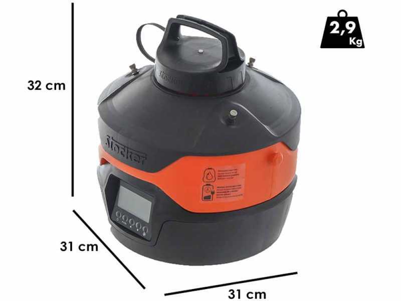 Atomiseur &agrave; batterie Stocker Geyser 4 L Li-Ion - Batterie de 12V 2,5Ah - D&eacute;sinfectant