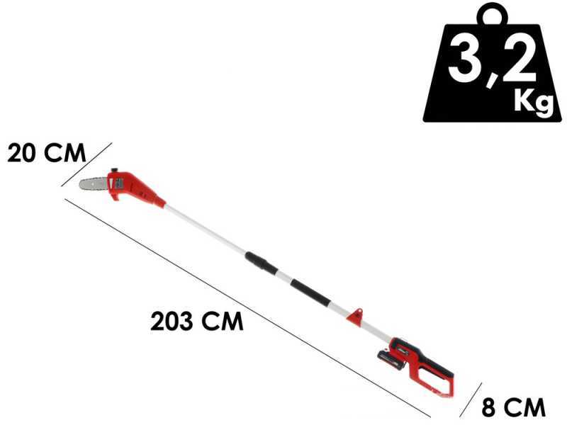 Perche &eacute;lagueuse &agrave; batterie avec rallonge Einhell GC-LC 18/20 Li T- 18V- 2.5Ah