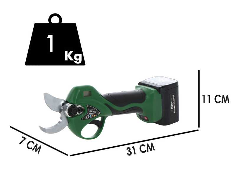 S&eacute;cateur de taille &agrave; batterie GreenBay TopCut 32 - 2 batteries de 16.8V - 2Ah