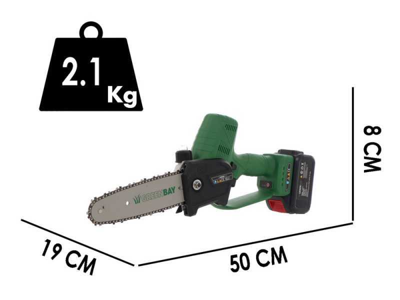&Eacute;lagueuse &agrave; batterie GreenBay TopSaw 8 - 2 batteries de 21V - 4Ah