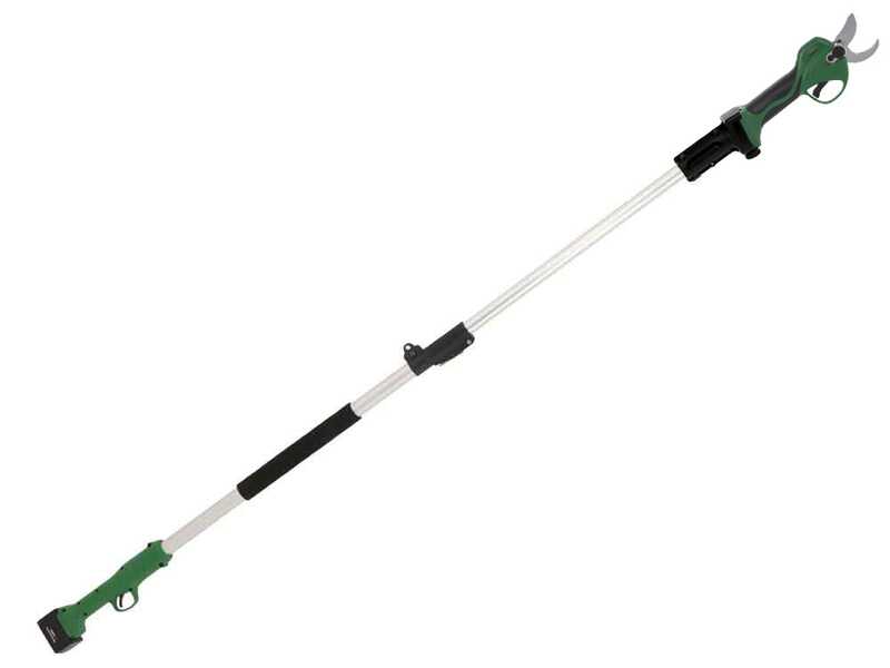 S&eacute;cateur de taille &agrave; batterie sur perche t&eacute;lescopique GreenBay TopCut 32 - 2x 16.8V - 2Ah - 150/210 cm - Diam&egrave;tre de coupe 32 mm