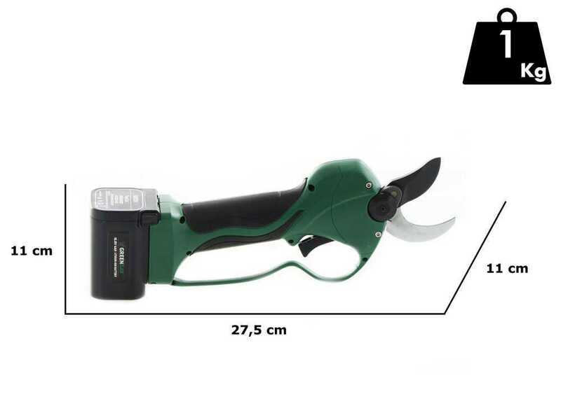 S&eacute;cateur de taille &agrave; batterie sur perche t&eacute;lescopique GreenBay TopCut 32 - 2x 16.8V - 2Ah - 150/210 cm - Diam&egrave;tre de coupe 32 mm