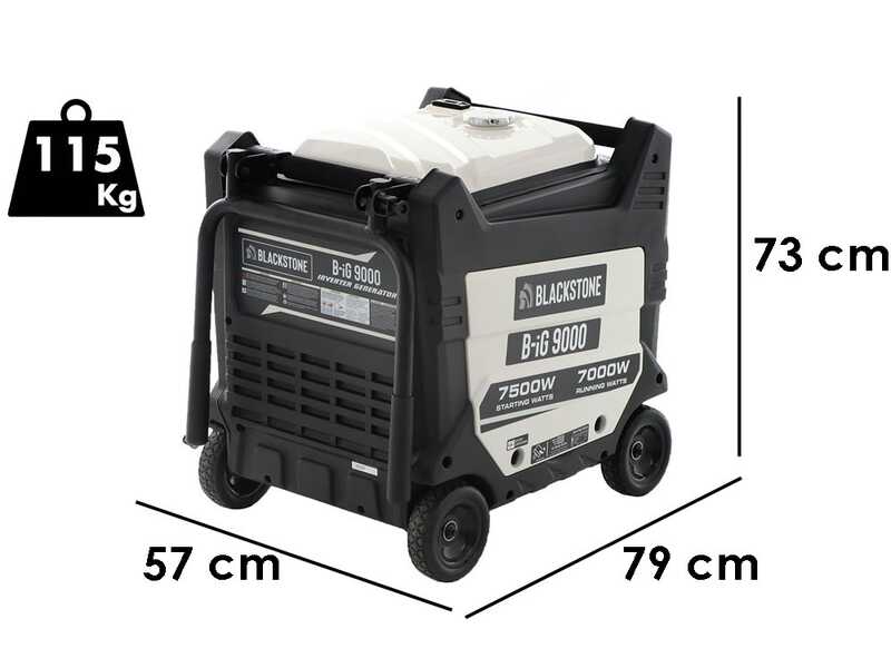 BlackStone B-iG 9000 - Groupe &eacute;lectrog&egrave;ne inverter 7.5 kW monophas&eacute; - Insonoris&eacute; - sur chariot