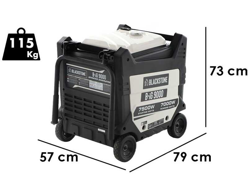 BlackStone B-iG 9000 - Groupe &eacute;lectrog&egrave;ne inverter insonoris&eacute; sur chariot 7.5 kW - Continu 7 kW Monophas&eacute;