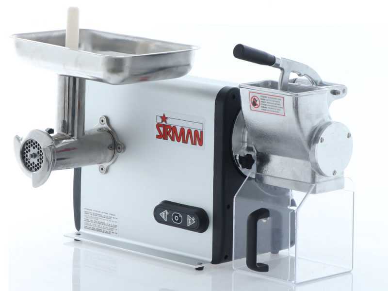 Sirman TCG 22 Dakota - Hachoir &agrave; viande &eacute;lectrique - R&acirc;pe int&eacute;gr&eacute;e - en aluminium et acier inox