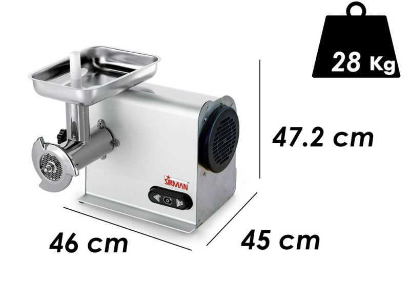 Sirman TC 12 Dakota FX - Hachoir &agrave; viande &eacute;lectrique - en aluminium et acier inox - 1100W