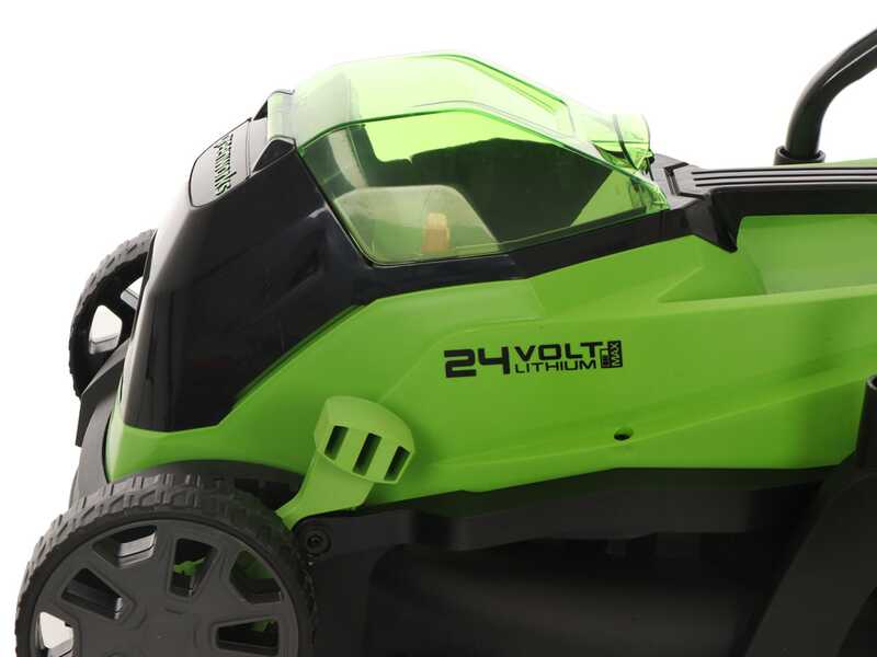 Greenworks GD24LM33 - Tondeuse &agrave; gazon &agrave; batterie 24V - SANS BATTERIE NI CHARGEUR