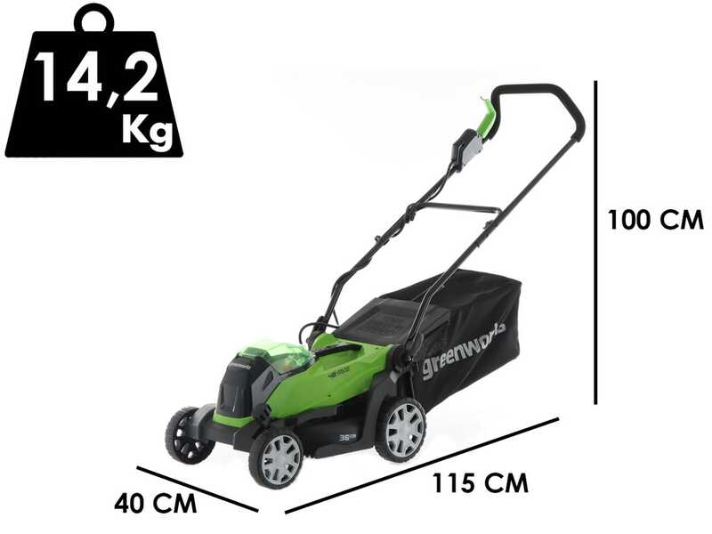 Tondeuse &agrave; batterie Greenworks G48LM36 48V - 36 cm - SANS BATTERIE NI CHARGEUR