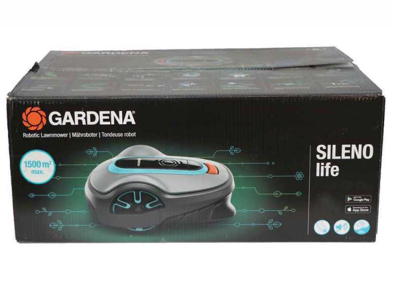 Gardena SILENO life 1500 set Smart - Robot tondeuse - Largeur de coupe 22 cm - Gestion via Gardena Smart App