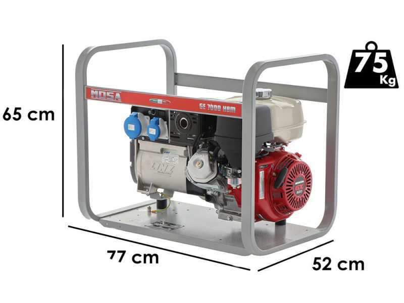 MOSA GE 7000 HBM - Groupe &eacute;lectrog&egrave;ne 6 KW monophas&eacute; - Alternateur italien