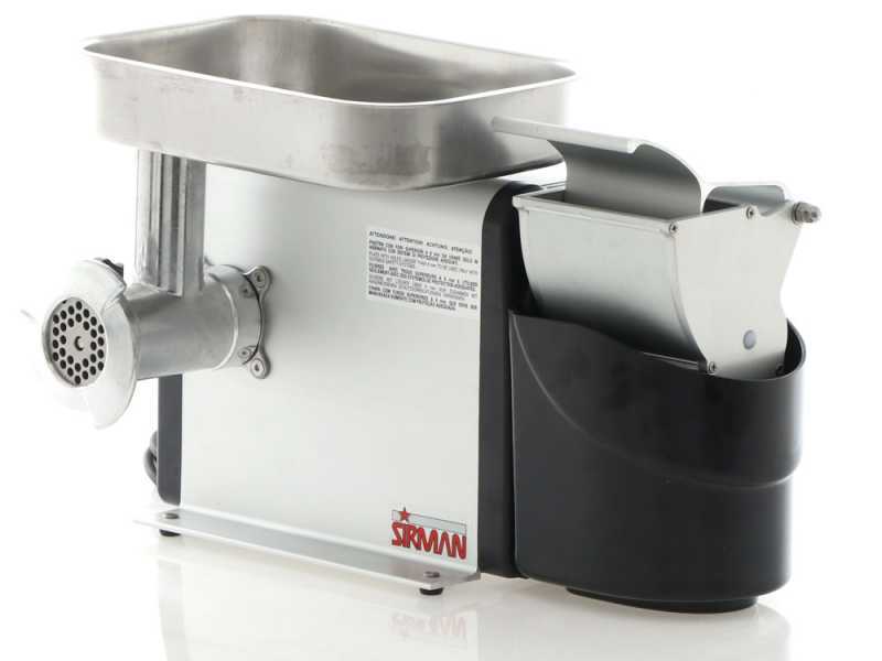 Sirman TCG 12 M.I. Denver - Hachoir &agrave; viande &eacute;lectrique - R&acirc;pe int&eacute;gr&eacute;e - Bouche en acier inox