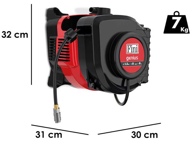 Fini Genius 230/50 - Compresseur monophas&eacute; mural, oil-less - Moteur 1.5 CV