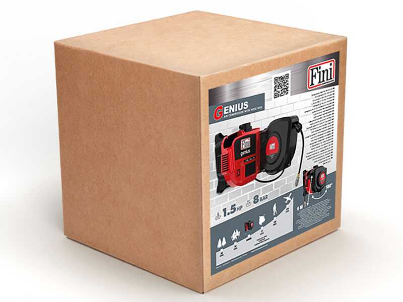 Fini Genius 230/50 - Compresseur monophas&eacute; mural, oil-less - Moteur 1.5 CV