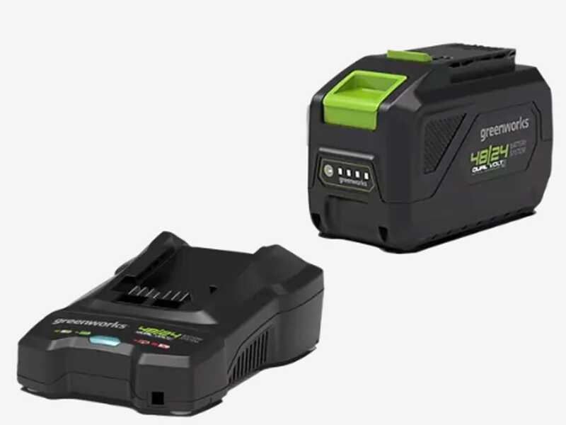 Greenworks GD48LM46SP - Tondeuse &agrave; gazon autotract&eacute;e &agrave; batterie 48V/4Ah + une batterie 48V 2Ah offerte - Coupe 46 cm